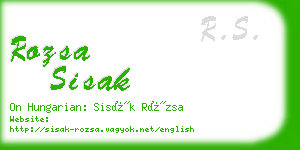 rozsa sisak business card